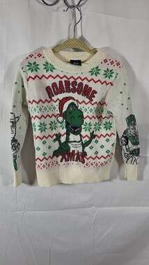 Disney Pixar Toy Story Rex 'Roarsome Xmas' Toddler Boys Holiday Knit Sweater, 18